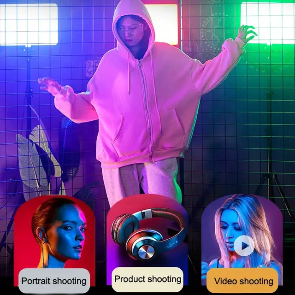 LED Video Light Panel Photography Lighting Remote Control For Live Streaming Photo Studio Lamp
