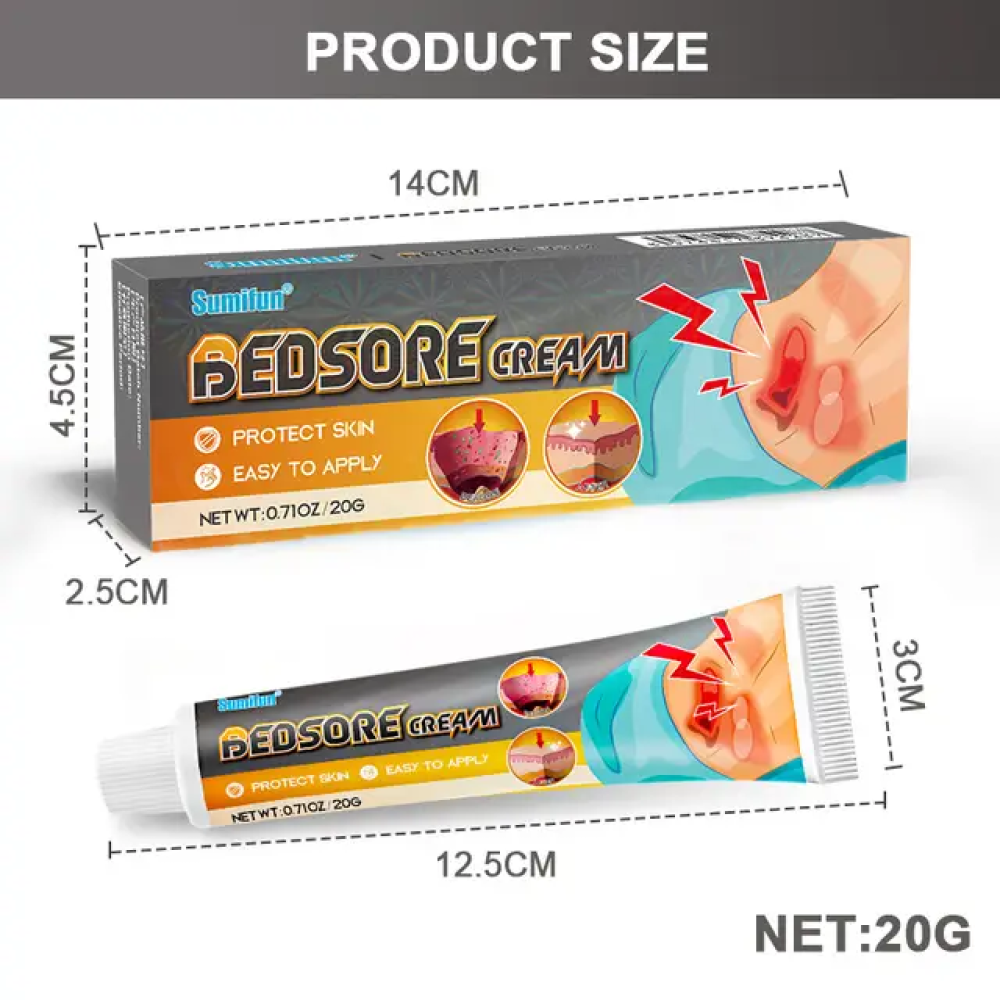 Sumifun Bed sores Treatment Cream Remove Rot Necrotic Tissue Treat Sores Ulcer Wound Healing Ointment Anti-lnfection