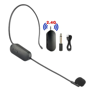 Wireless Lavalier Microphone Set Transmitter with Receiver 2.4G for Amplifier Voice Speaker Teaching Tour Guide